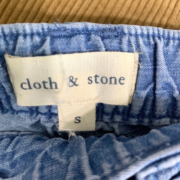 CLOTH & STONE‎ Chambray Denim Belted Mini Skirt Sz S - Picture 4 of 6